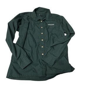 Popeyes Employees Women's Green Button Down